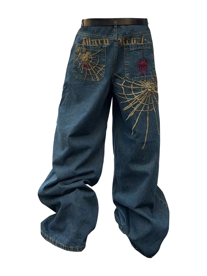 Embroidered Denim Jeans