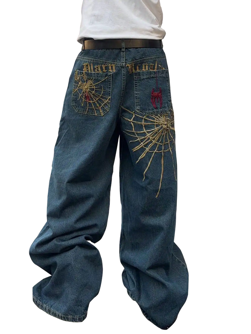 Embroidered Denim Jeans
