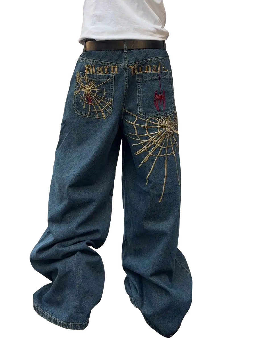 Embroidered Denim Jeans