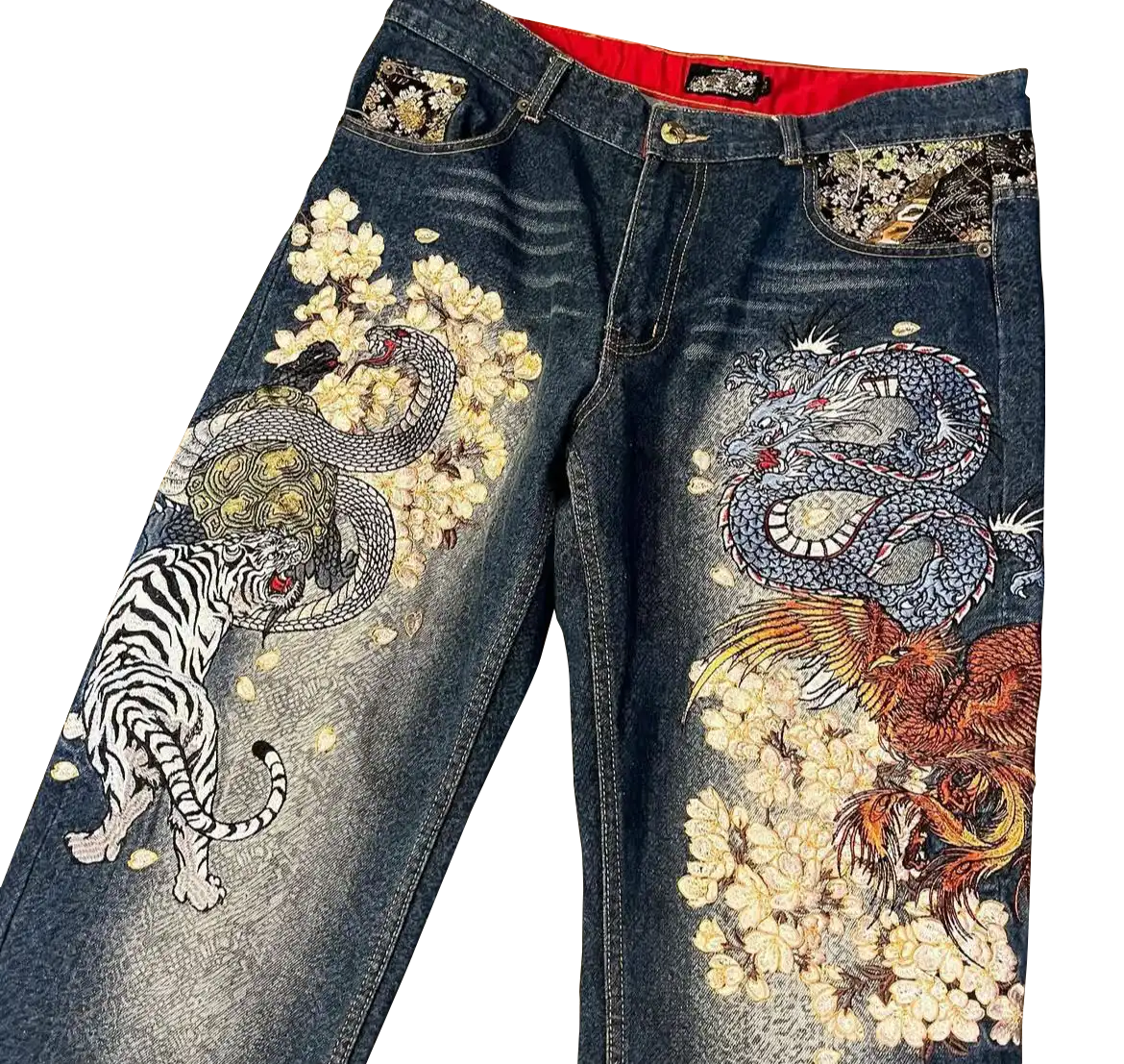 Premium Heavyweight Embroidered Denim Jeans
